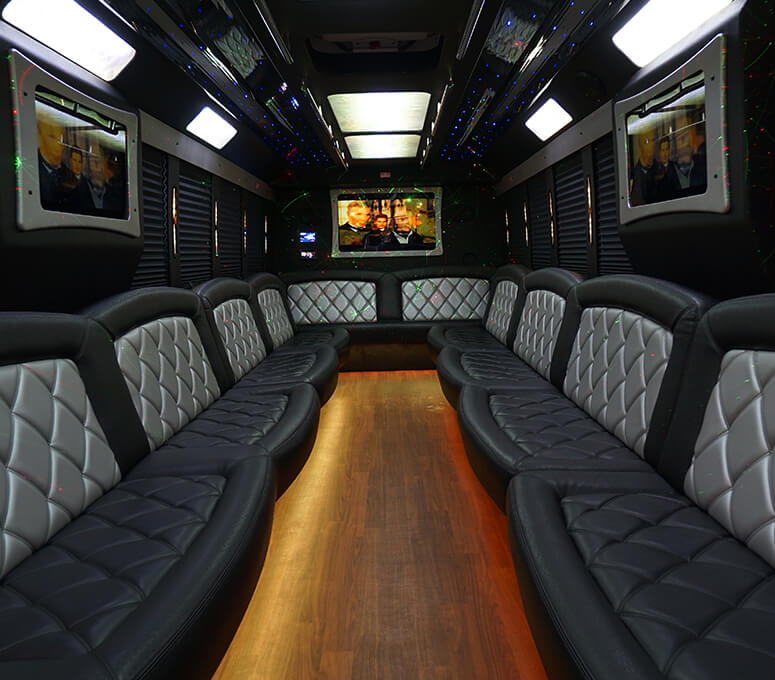 luxury party bus interior